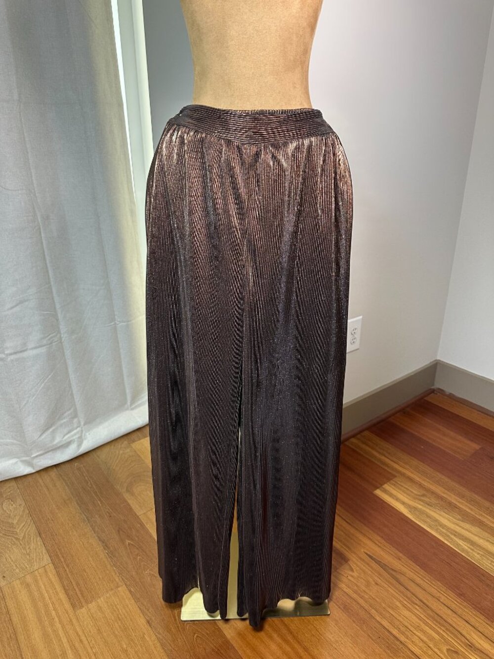 Brown Metallic Pants